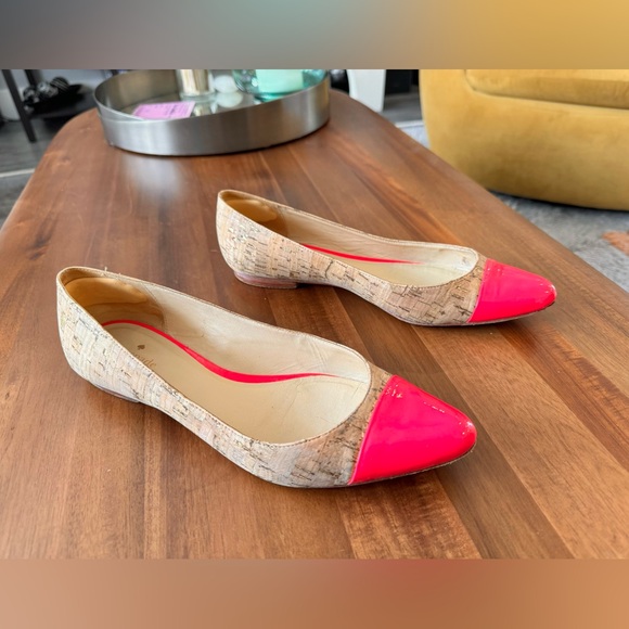 Kate Spade Cork Flats with Cap Toe - Pink - Picture 4 of 9